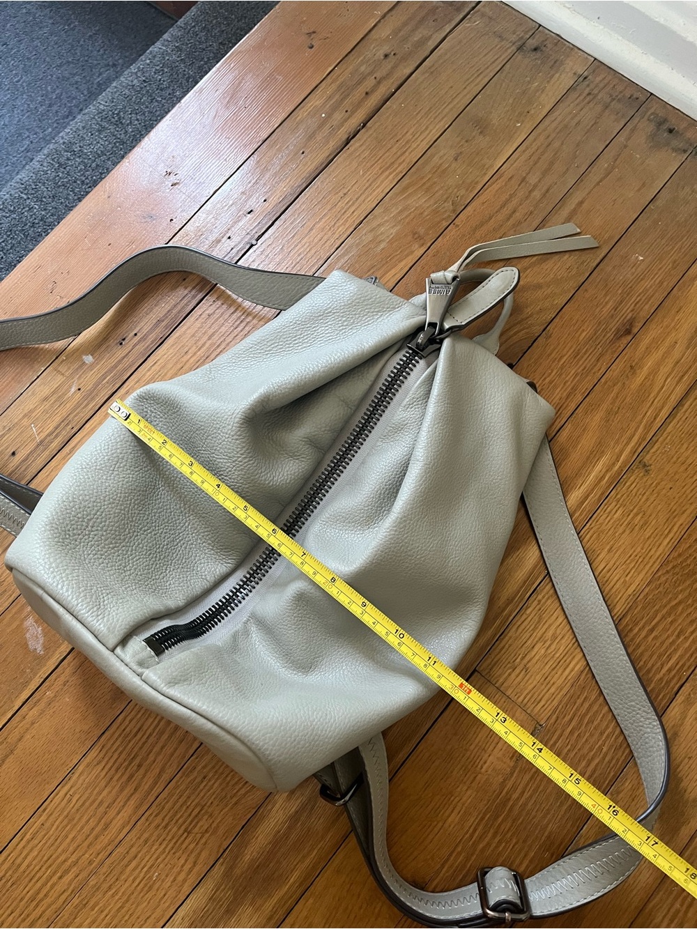 Aimee Kestenberg Tamitha leather backpack bag in elephant grey - Picture 11 of 11